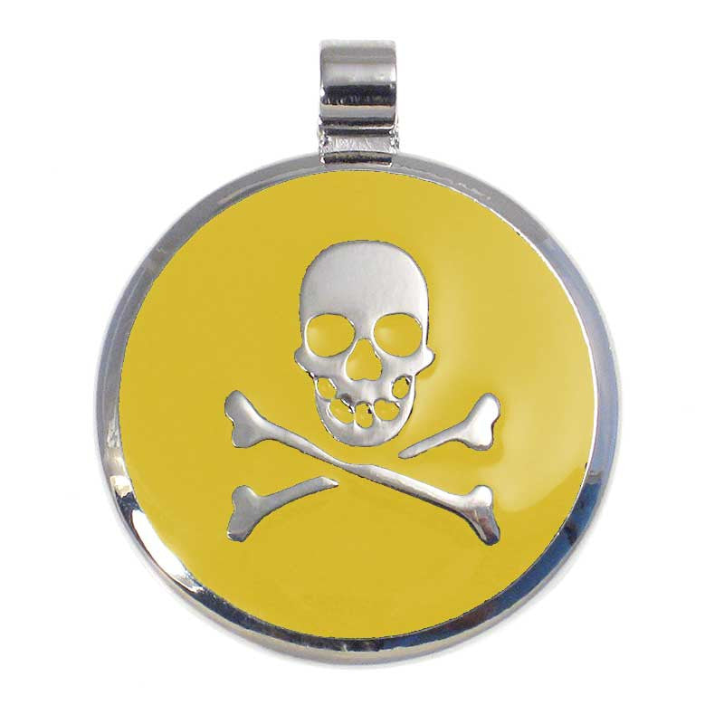 Skull and Crossbone Jewelry Tag, - Lucky Pet